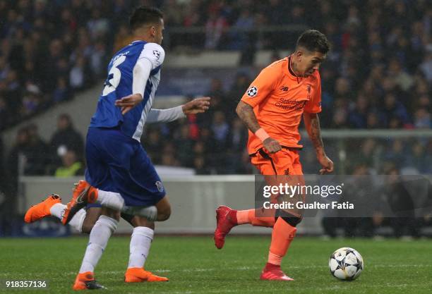 Liverpool forward Roberto Firmino from Brazil in action during the UEFA Champions League Round of 16 - First Leg match between FC Porto and Liverpool...