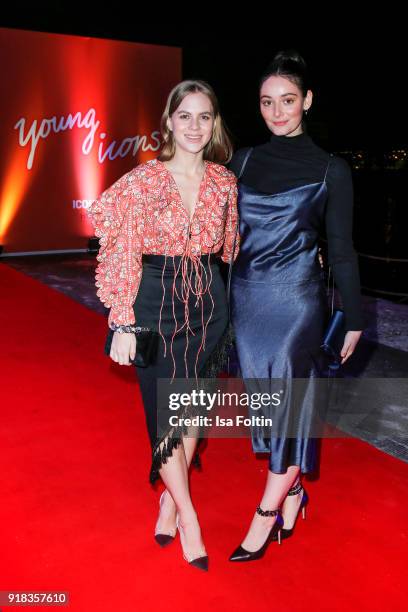 German actress Alicia von Rittberg and German actress Maria Ehrich attend the Young ICONs Award in cooperation with ICONIST at BRLO Brwhouse on...