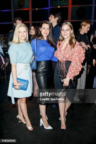 German actress Jennifer Ulrich, German actress Alice Dwyer and German actress Alicia von Rittberg attend the Young ICONs Award in cooperation with...