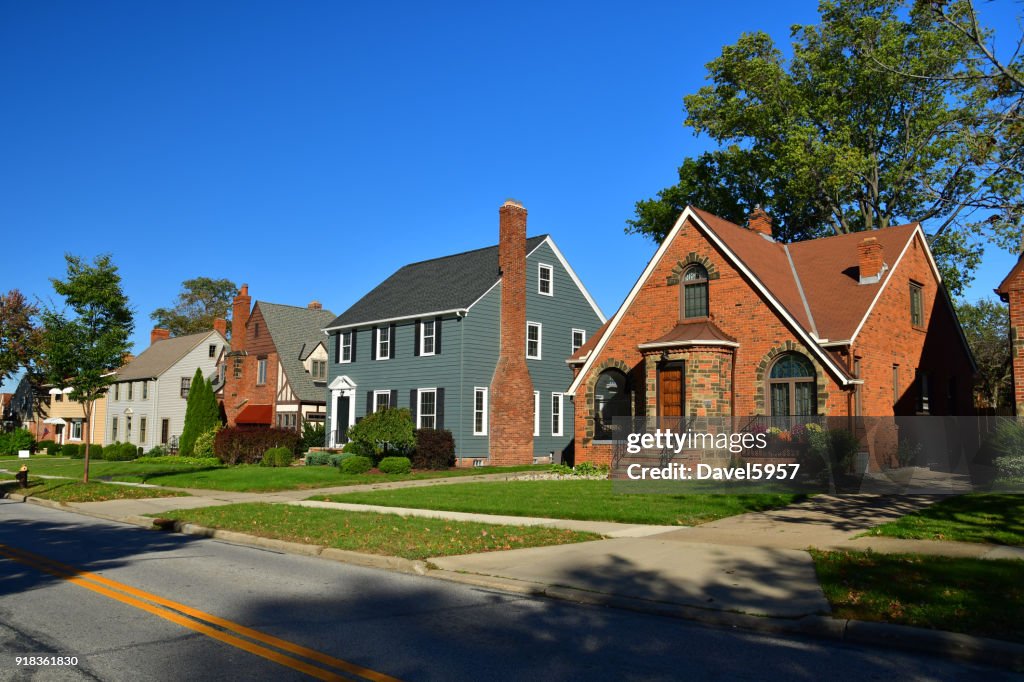 Maisons de banlieue de Cleveland