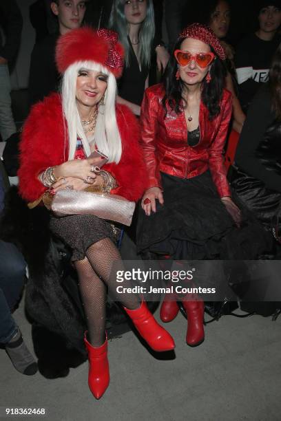 Cognac Wellerlane and Patricia Parenti attends the Irina Vitjaz front row during New York Fashion Week: The Shows at Gallery I at Spring Studios on...