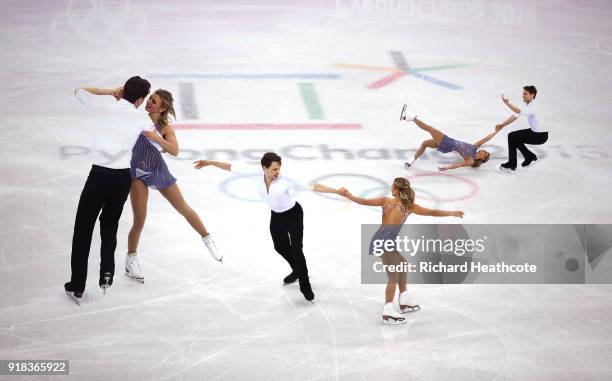 Kirsten Moore-Towers and Michael Marinaro of Canada compete during the Pair Skating Free Skating at Gangneung Ice Arena on February 15, 2018 in...