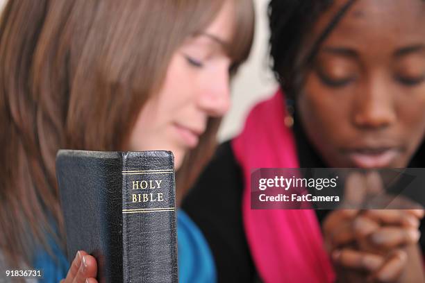 bible study and prayer - gospel stock pictures, royalty-free photos & images