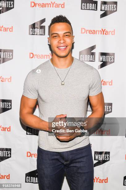 Professional football player and actor Dale Moss attends DreamYard hosts Bronxwrites' Poetry Slam Finals showcasing The Best Middle and Elementary...