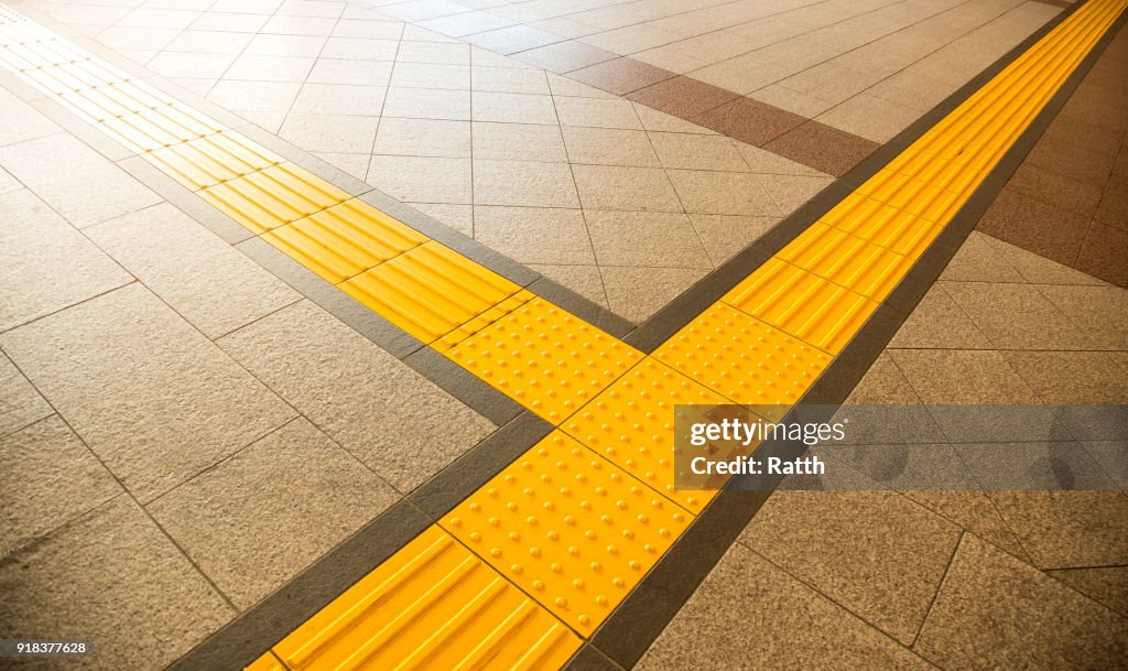 Sidewalk guides for blind