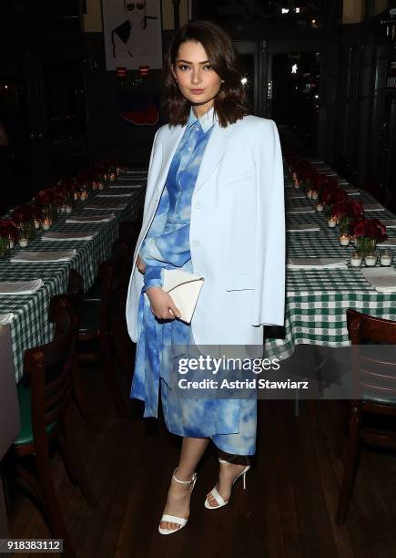 Actress Emily Robinson attends Michael Kors celebration for David Downton Collaboration at J.G. Melon on February 14, 2018 in New York City.