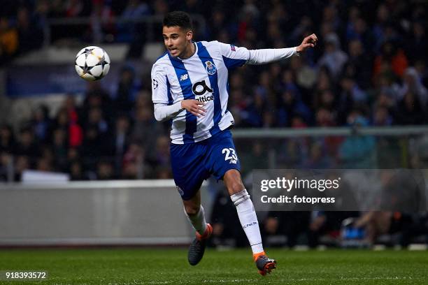 Diego Reyes of FC Porto in action during the UEFA Champions League Round of 16 First Leg match between FC Porto and Liverpool FC at Estadio do Dragao...