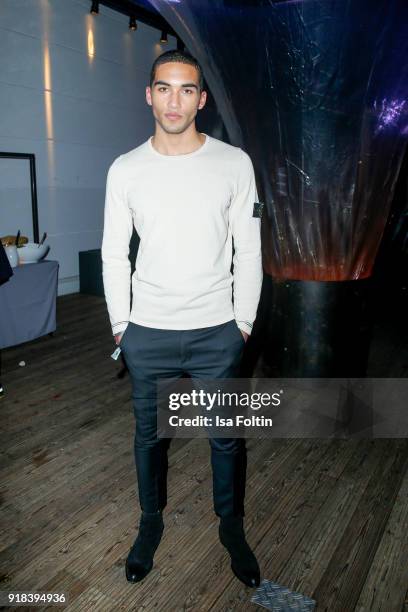 Model Leeroy M. Aiyanyo attends the Young ICONs Award in cooperation with ICONIST at Spindler&Klatt on February 14, 2018 in Berlin, Germany.