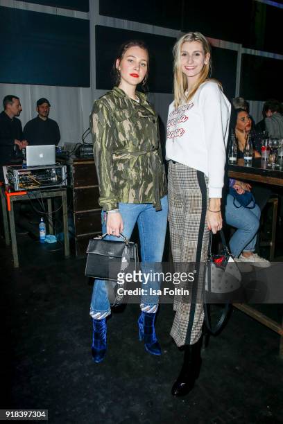 Blogger Grace Montana and blogger Kimyana Hachmann attend the Young ICONs Award in cooperation with ICONIST at Spindler&Klatt on February 14, 2018 in...