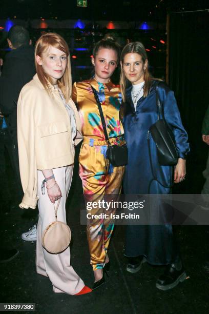 Designer Malaika Raiss, Swiss actress Jasna Fritzi Bauer and style icon Aino Laberenz attend the Young ICONs Award in cooperation with ICONIST at...