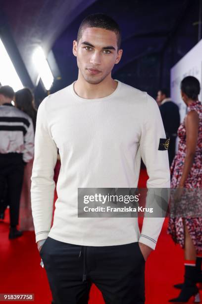 Model Leroy M. Aiyanyo attends the Young ICONs Award in cooperation with ICONIST at Spindler&Klatt on February 14, 2018 in Berlin, Germany.