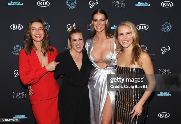 Paulina Porizkova, Taylor Ballantyne, Robyn Lawley and Sailor Lee Brinkley-Cook attend Sports Illustrated Swimsuit 2018 Launch Event at Magic Hour at...