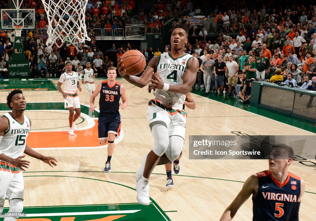 COLLEGE BASKETBALL: FEB 13 Virginia at Miami