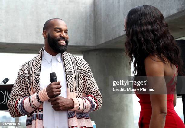 Baron Davis speaks onstage during Big Love Fest - Women's Networking Event at The Jeremy Hotel on February 14, 2018 in Los Angeles, California.