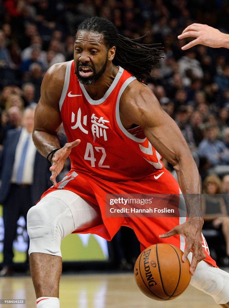 Mi Nene Rockets Nene Hilario of the Houston Rockets drives to the basket against the ...