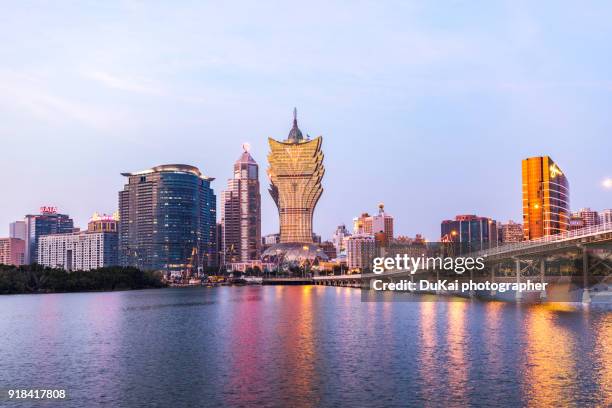 macau night - macau stockfoto's en -beelden