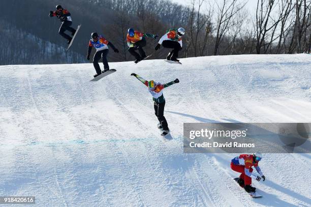 Pierre Vaultier of France , Jarryd Hughes of Australia , Regino Hernandez of Spain , Nick Baumgartner of the United States , Mick Dierdorff of the...