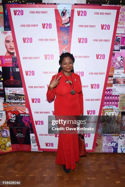 Actor Tonya Pinkins attends V20: The Red Party, a 20th anniversary celebration of V-Day and The Vagina Monologues, featuring a performance by Eve...
