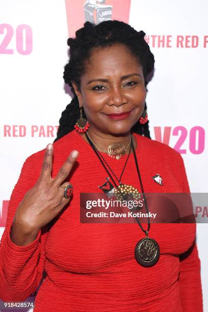 Actor Tonya Pinkins attends V20: The Red Party, a 20th anniversary celebration of V-Day and The Vagina Monologues, featuring a performance by Eve...