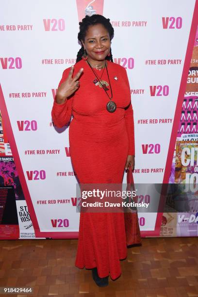 Actor Tonya Pinkins attends V20: The Red Party, a 20th anniversary celebration of V-Day and The Vagina Monologues, featuring a performance by Eve...