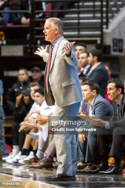 San Diego State University Aztecs head coach Brian Dutcher during the game between the University of Wyoming Cowboys and the San Diego State...