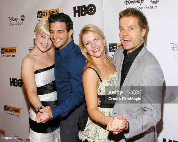 Kelly Osbourne, Mark Ballas, Melissa Joan Hart and Louis van Amstel arrive to the 5th Annual GLSEN Respect Awards held at the Beverly Hills Hotel on...
