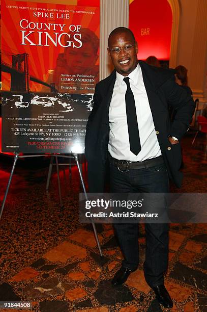 Andre Harrell attends the opening night of "County Of Kings" at The Public Theater on October 12, 2009 in New York City.