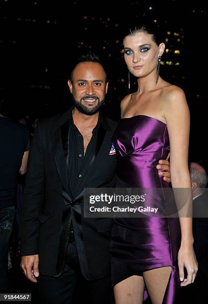 Designer Nick Verreos and Lisa Blades attend Fashion Group International of Los Angeles' "Meet The Designers" at the Standard Hotel on October 12,...