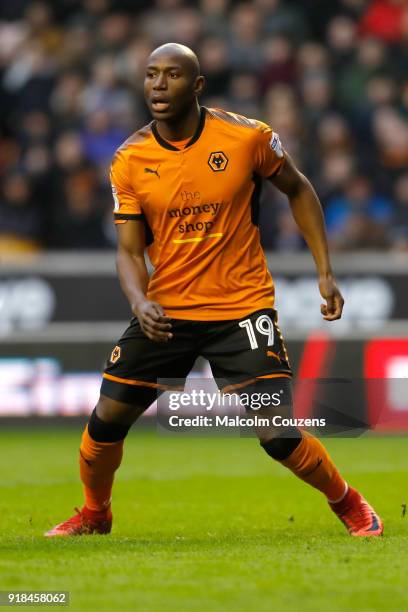 Benik Afobe of Wolverhampton Wanderers during the Sky Bet Championship match between Wolverhampton and Queens Park Rangers at Molineux on February...
