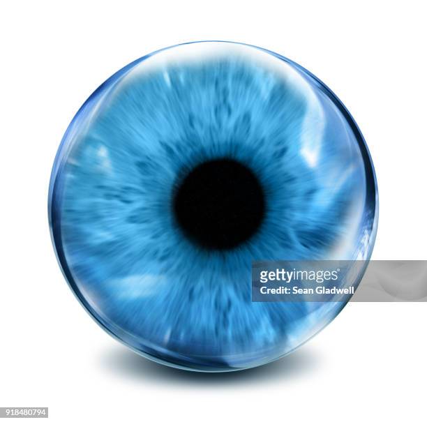 glass blue eye - blaues auge stock-fotos und bilder