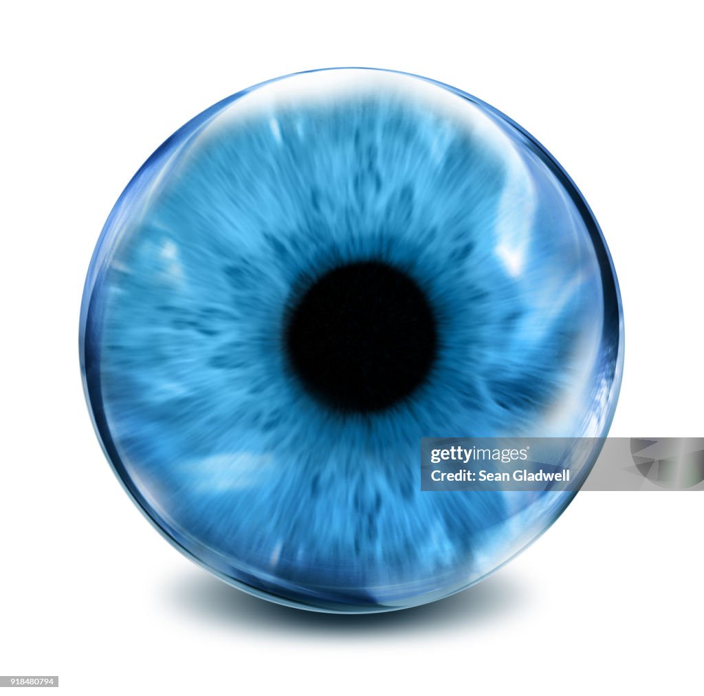 Glass blue eye