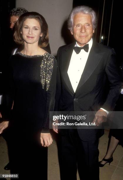 Actor Efrem Zimbalist, Jr. And daughter Stephanie Zimbalist attend the 48th Annual Golden Globe Awards on January 19, 1991 at Beverly Hilton Hotel in...