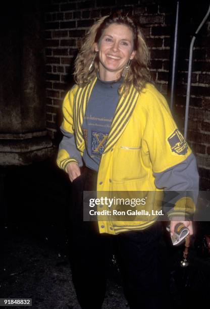 Actress Stephanie Zimbalist backstage at the "Grand Hotel" Play Performance on January 4, 1990 at Martin Beck Theatre in New York City, New York.