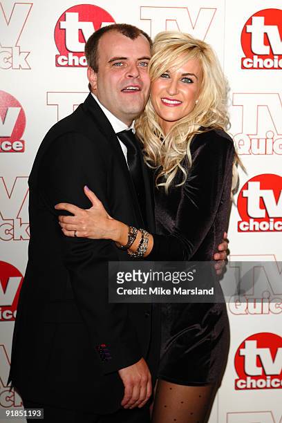 Simon Gregson and Katherine Kelly attend the TV Quick & Tv Choice Awards at The Dorchester on September 7, 2009 in London, England.