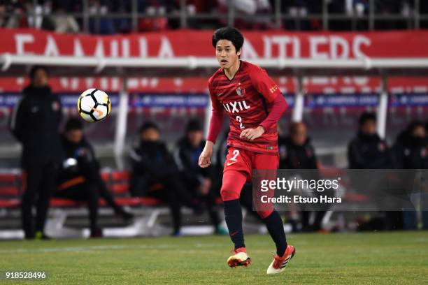 Atsuto Uchida of Kashima Antlers in action during the AFC Champions League Group H match between Kashima Antlers and Shanghai Shenhua at Kashima...