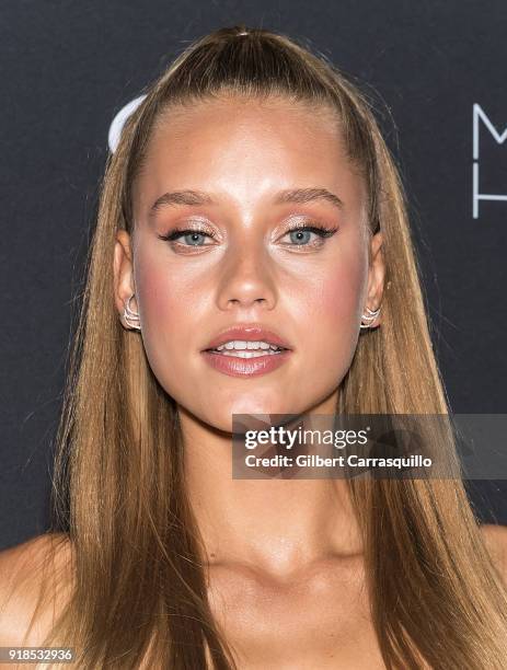 Model Chase Carter attends the 2018 Sports Illustrated Swimsuit Issue Launch Celebration at Magic Hour at Moxy Times Square on February 14, 2018 in...