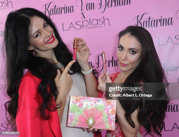 Model/actress Natasha Blasick and actress Mandy Amano attend the Valentine's Day Meet And Greet and Taping of docu-series "90s Girl" For Katarina Van...