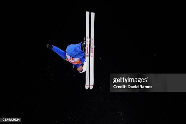 Kiley Mckinnon of the United States competes during the Freestyle Skiing Ladies' Aerials Qualification on day six of the PyeongChang 2018 Winter...