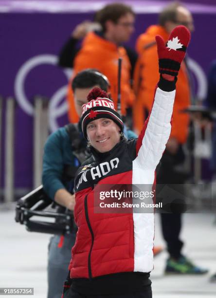 Pyeongchang- FEBRUARY 15 - Ted-Jan Bloemen of Canada wins the gold medal in Olympic record time in the men's 10000 metres in the PyeongChang 2018...