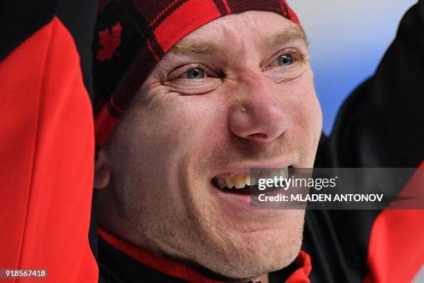 Canada's Ted-Jan Bloemen celebrates winning the gold medal in the men's 10,000m speed skating event during the Pyeongchang 2018 Winter Olympic Games...