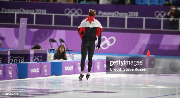 Pyeongchang- FEBRUARY 15 - Ted-Jan Bloemen of Canada wins the gold medal in Olympic record time in the men's 10000 metres in the PyeongChang 2018...