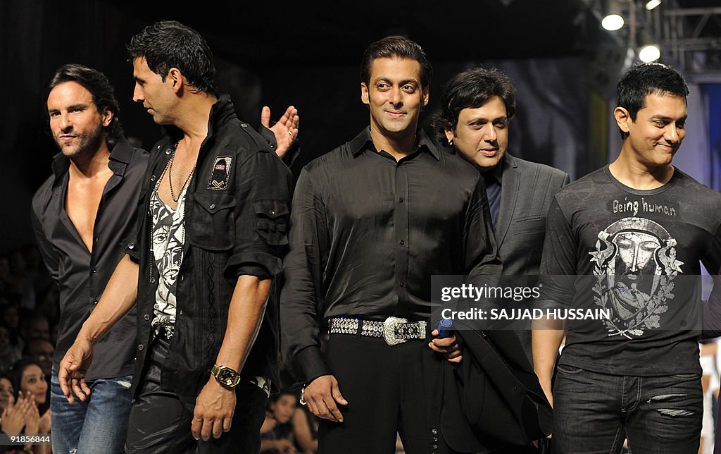Indian Bollywood actors Saif Ali Khan, Akshay Kumar, Salman Khan,... News  Photo - Getty Images