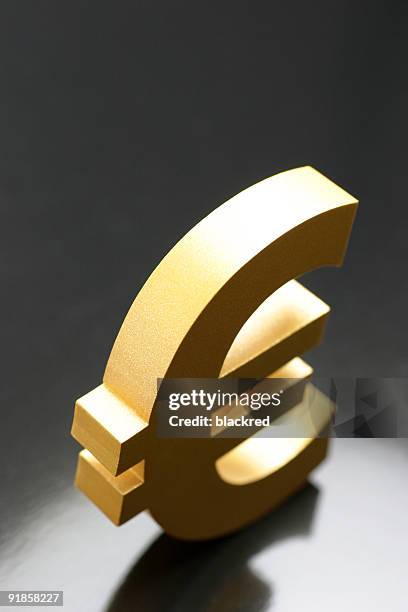 golden euro symbol - fat cat stock pictures, royalty-free photos & images