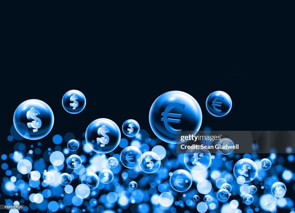 Money symbol bubbles