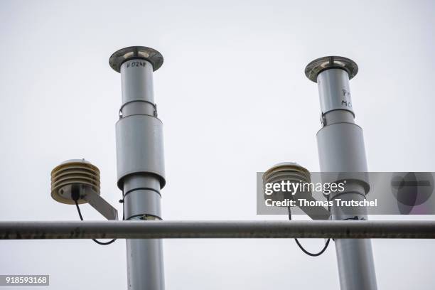 Berlin, Germany A measuring station which measures the concentration of poisonous particulate matter in the air is seen on February 15, 2018 in...