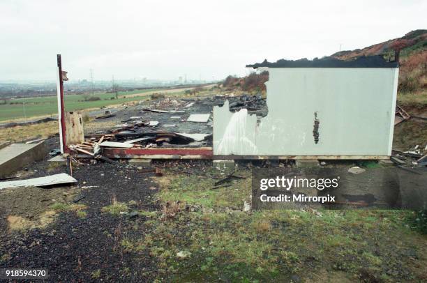 The remains of Eston Dry Ski slope, 23rd December 1996.