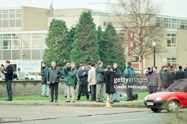 Hall Garth Comprehensive School, Middlesbrough, Monday 28th March 1994. A masked man, carrying a shotgun and knives, burst into a classroom, ordered...