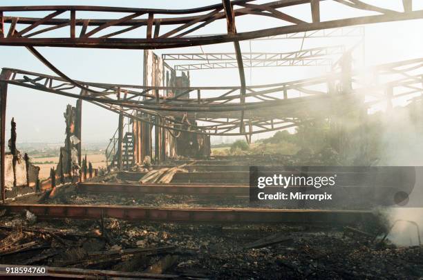 Fire totally gutted the Eston Ski Village building, 22nd August 1996.