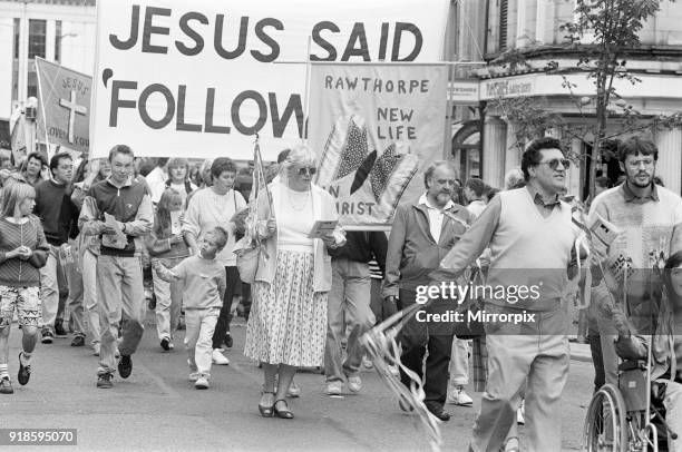 Clowns, pushchairs and choirs all turned out to boost the second annual March for Jesus. Hundreds of local churchgoers attended the march, one of the...