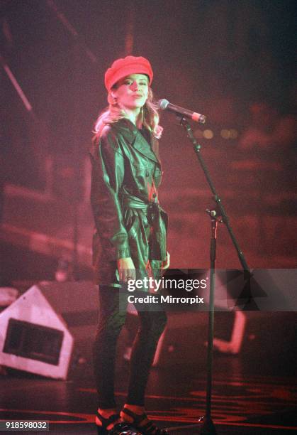 Kylie Minogue, performing in concert, Enjoy Yourself Tour, La Cigale, Paris, France, Tuesday 8th May 1990.